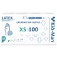 Wegwerp witte latex handschoenen, maat XS, 100 stuks, Kid-Man
