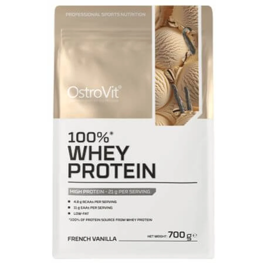 Protéine de lactosérum Protéine de lactosérum Vanille française, 700 g, OstroVit