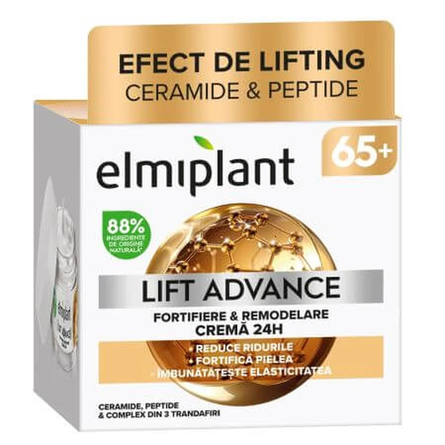 Crema facial para mayores de 65 años Lift Advance, 50 ml, Elmiplant