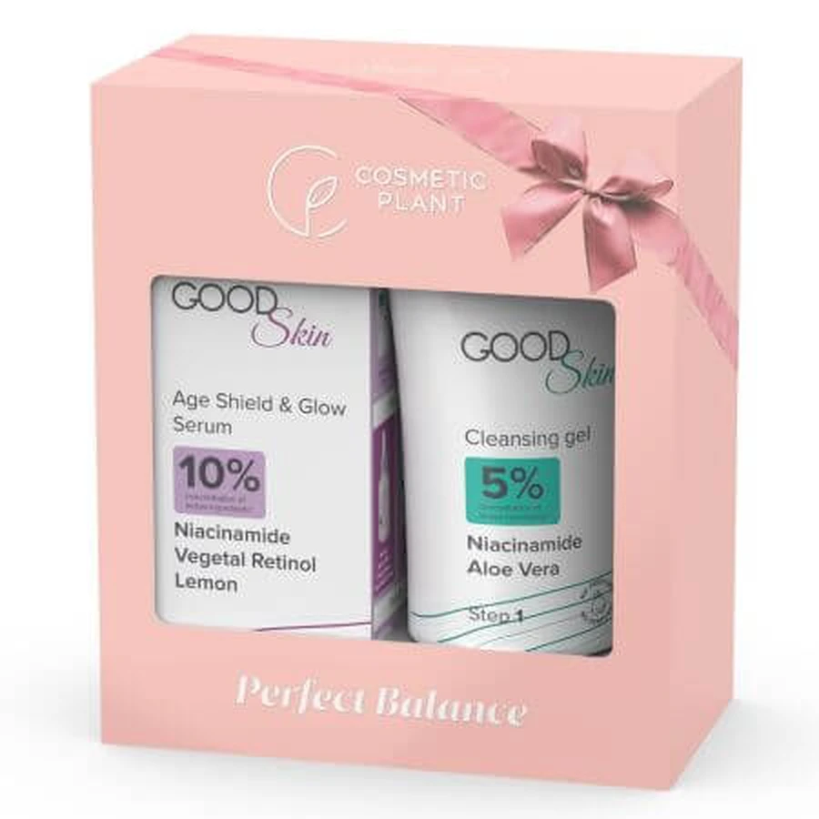 Set Ser Ser Age Shield & Glow 30 ml + Cleansing Gel 150 ml Good Skin, Cosmetic Plant