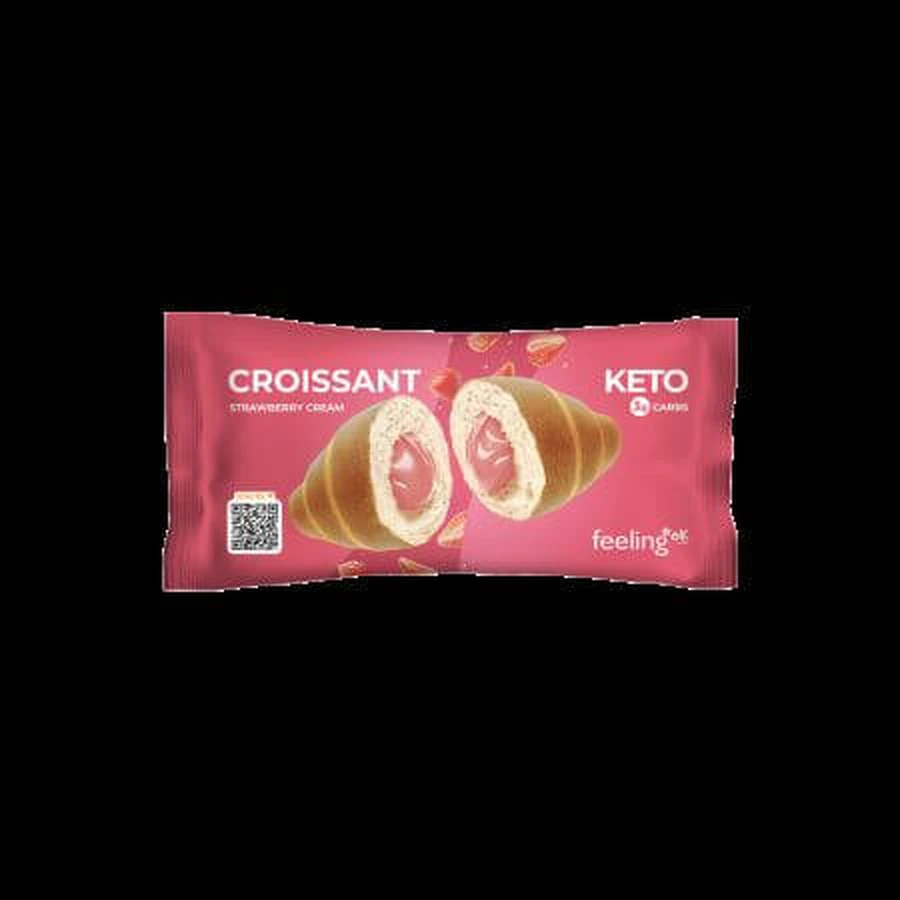 Erdbeer-Eiweiß-Croissant, 50 g, FeelingOK