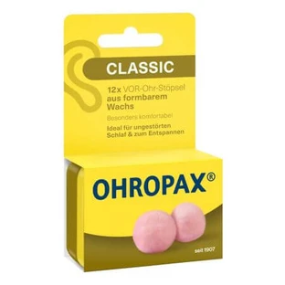 Classic noise-cancelling earplugs Classic, 12 pieces, Ohropax