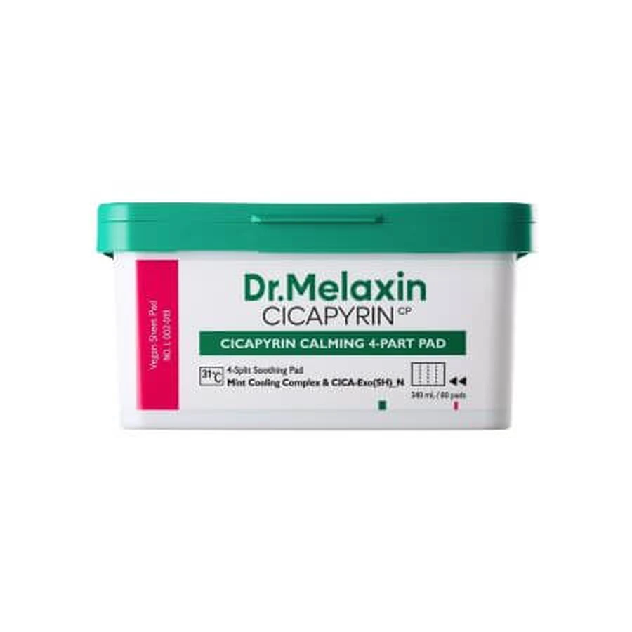 Cicapyrin und Centella Asiatica beruhigende feuchte Pads, 80 Stück, Dr. Melaxin