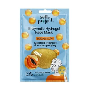 Enzymatic Hydrogel Face Mask with papaya Enzymatic Hydrogel Face Mask, 1 piece, Selfie Project