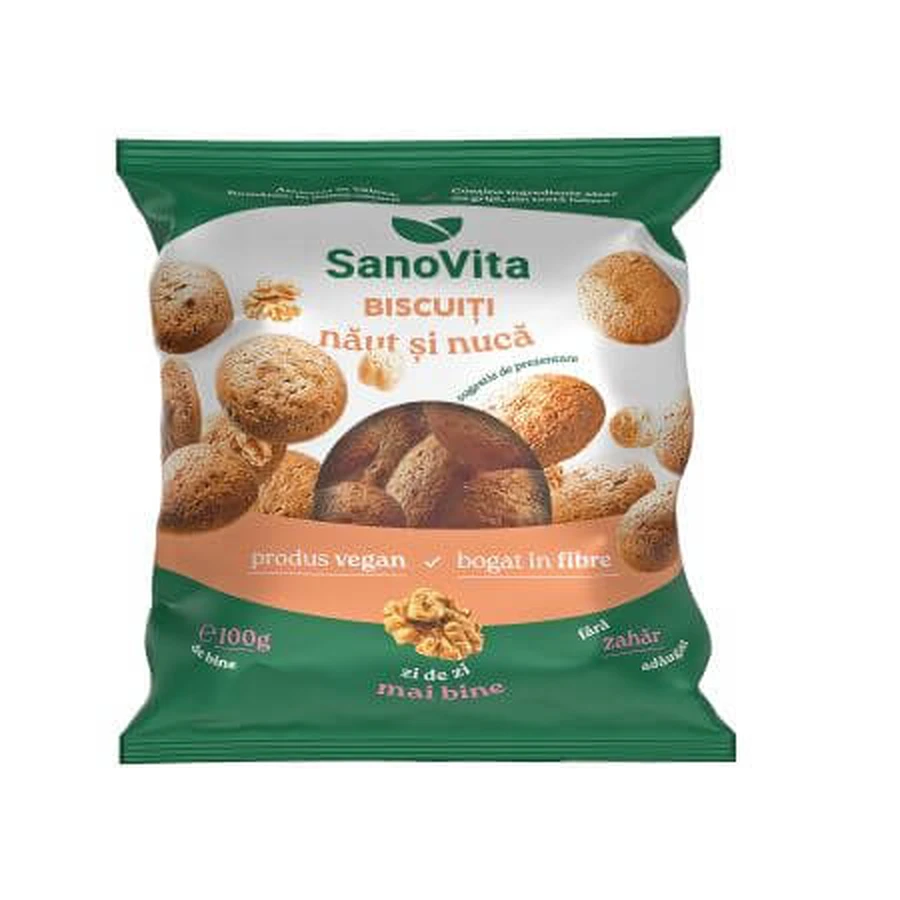 Koekjes met Naut en walnoot, 100 g, Sanovita