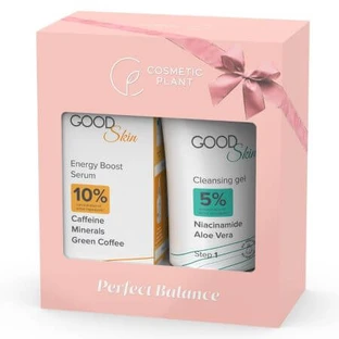 Set Serum con Cafeína, Minerales y Café Verde Energy Boost 30 ml + Gel Limpiador 150 ml Good Skin, Cosmetic Plant