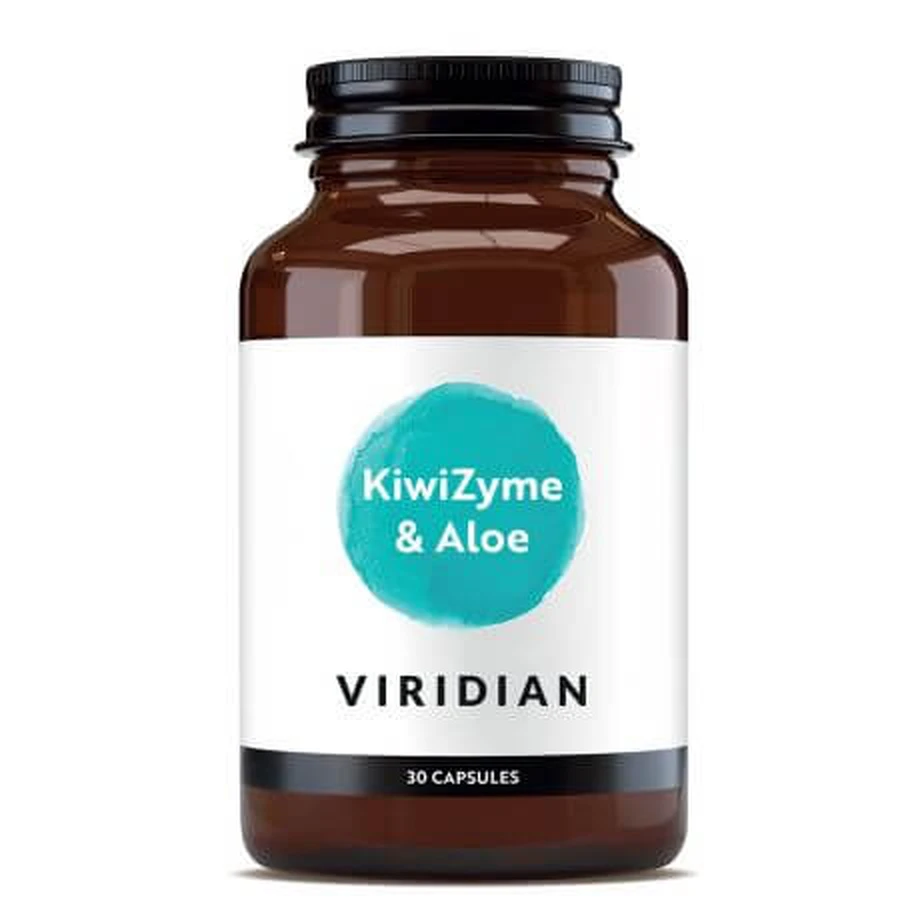 Enzimas digestivas con kiwi y aloe vera, 500 mg, 30 cápsulas, Viridian