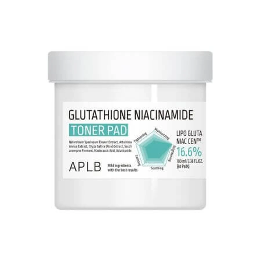 Glutathione and Niacinamide Soaked Dischettes, 100 ml, Aplb