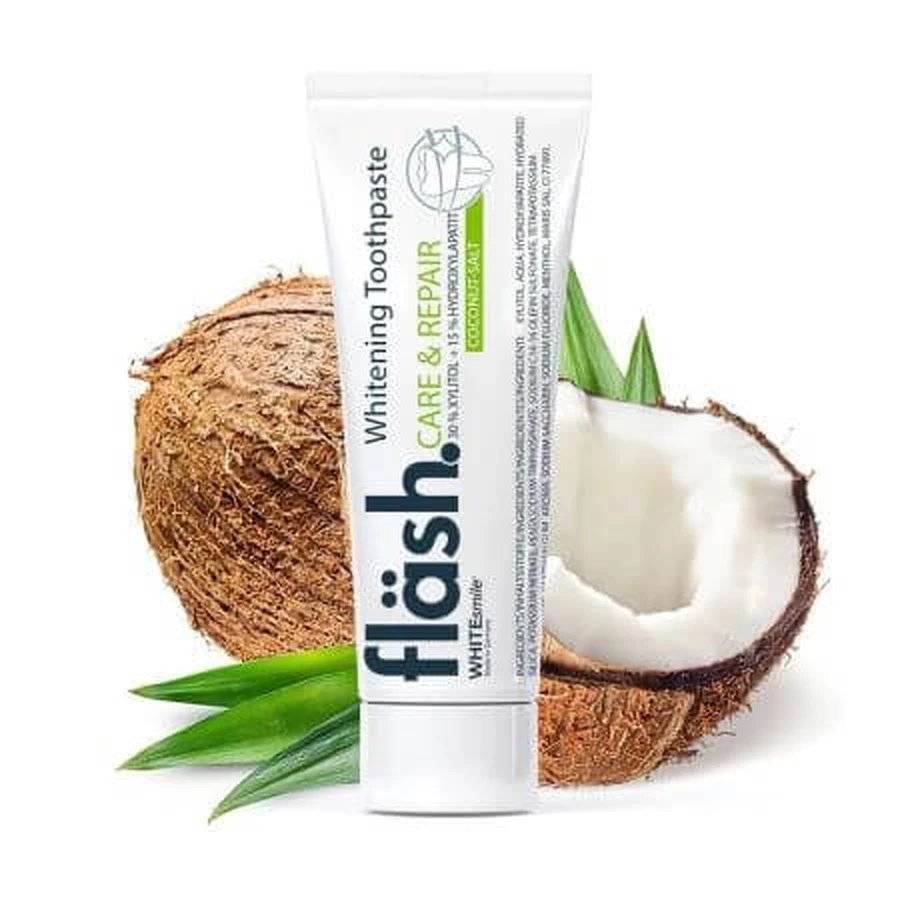 Zahnpasta, Kokosnuss-Salz, Blitzpflege & Reparatur, 75 ml, White Smile