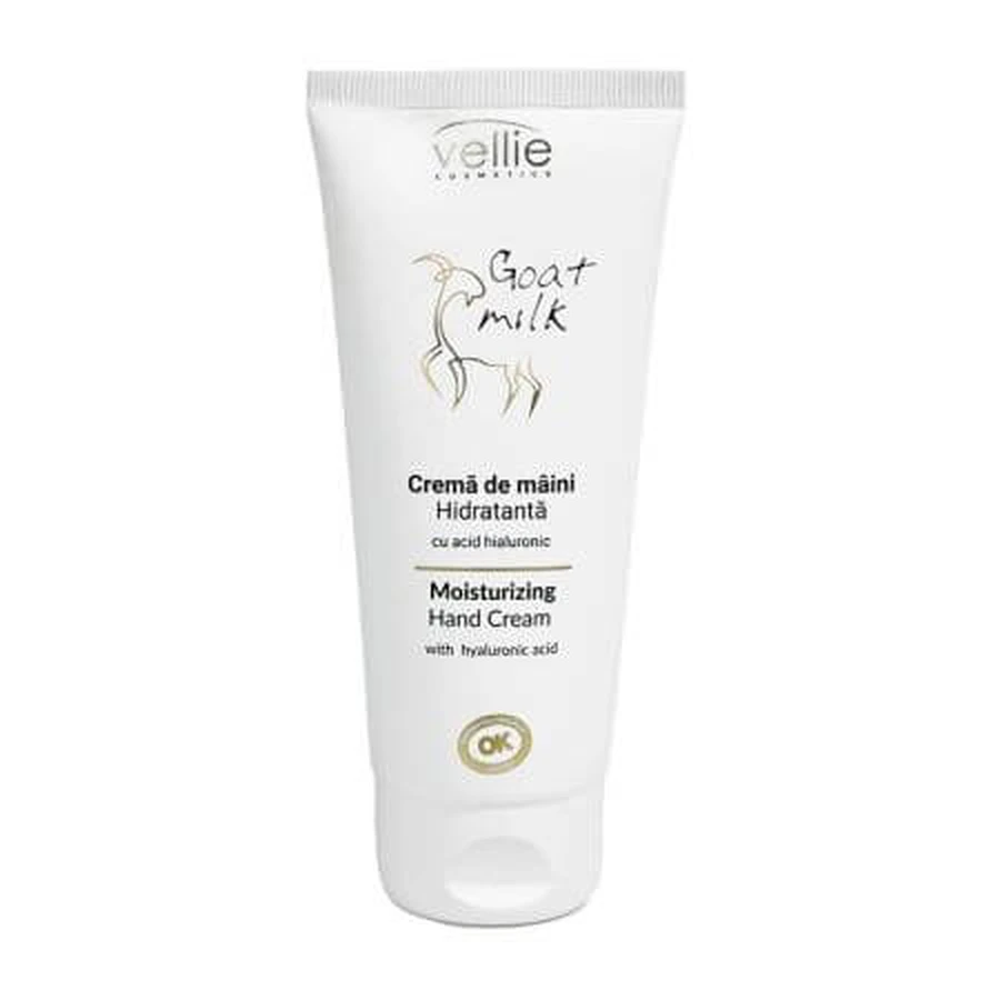 Moisturizing Hand Cream with Hyaluronic Acid Goat Milk, 100 ml, Vellie