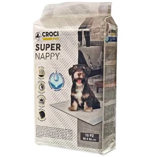Alfombrilla absorbente Super Nappy para perros 60 x 90 cm, 10 piezas, Croci