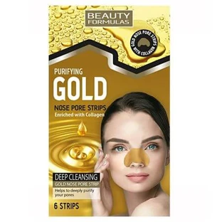 Collagen nose pore cleansing strips Gold, 6 pieces, Beauty Formulas