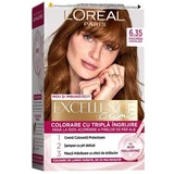 Haarkleuring met hyaluronzuur Excellence Kleurcrème 6.35 Chocoladebruin, 192 ml, Loreal
