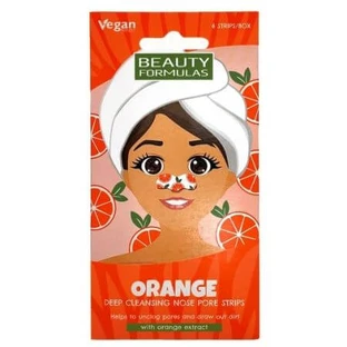 Strips with orange extract to clean pores on the nose, 6 pieces, Beauty Formulas