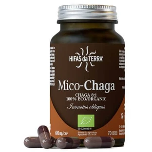 Extrait de champignon Inonotus Obliquus Mico Chaga, 70 gélules, Hifas da Terra