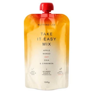 Puré pasteurizado con manzana, mango, avena y canela Take It Easy Mix, 180 g, Laboratorio Nutrino