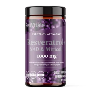 Resveratrol + NAD & Miricell, 30 capsules, ResVitale
