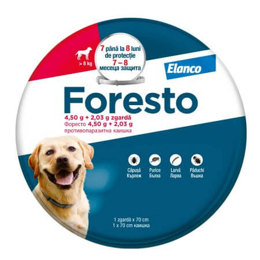 Antiparasitic collar for large dogs Foresto Collar, 1 piece, Elanco