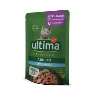Comida húmeda con trucha para gatos esterilizados, 85 g, Ultima