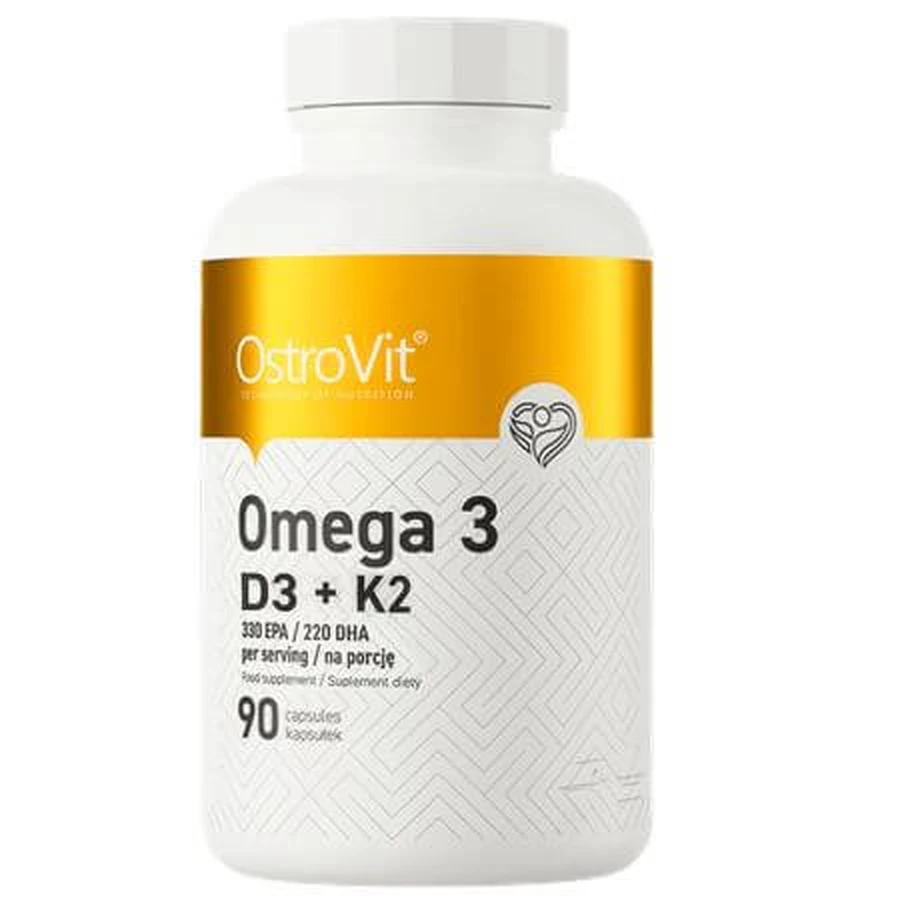 Omega 3 + D3 + K2, 90 capsules, OstroVit