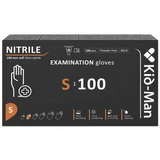 Ungepuderte Nitril-Einmalhandschuhe, schwarz, Größe S, 100 Stück, Kid-Man