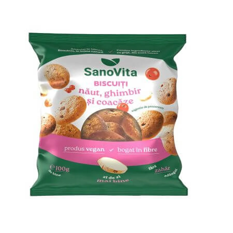 Kekse mit Naut, Ingwer und Johannisbeeren, 100 g, Sanovita