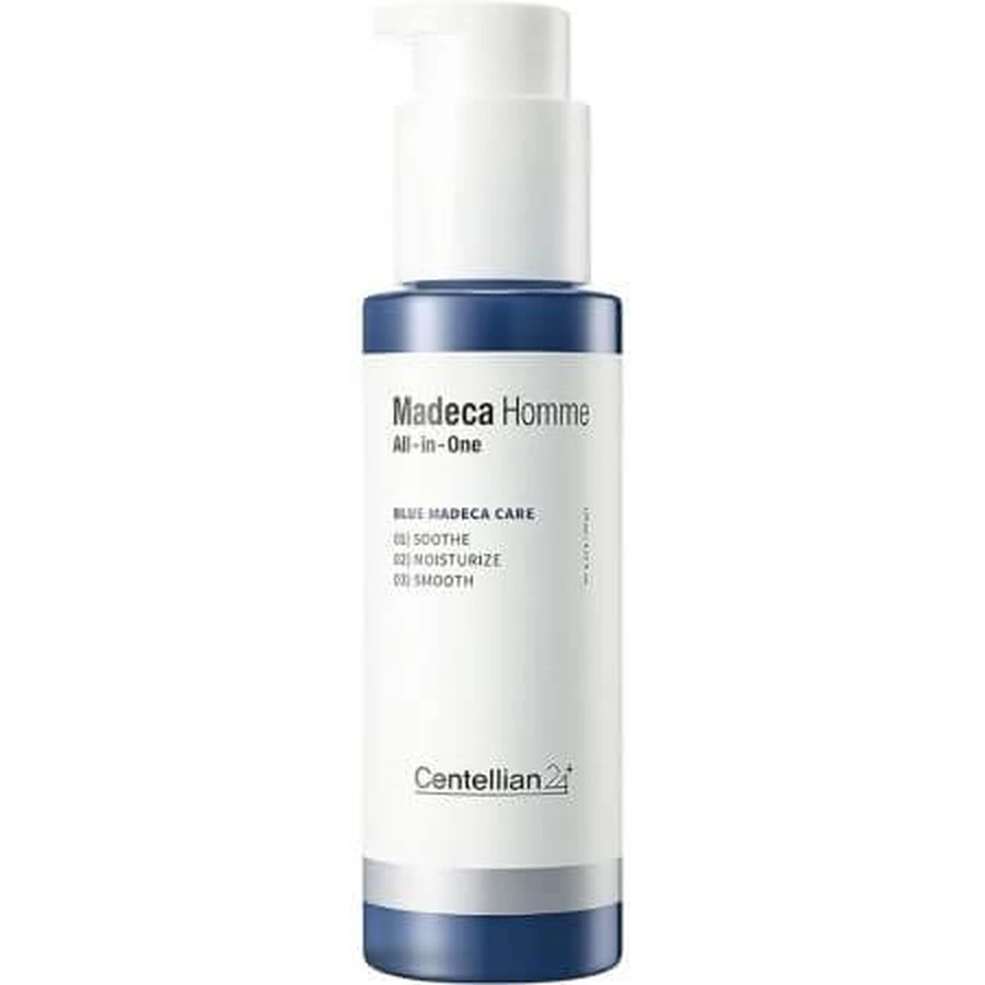 Lotion hydratante, apaisante et séborégulatrice pour hommes, Madeca Homme All In One, 125 ml, Centellian 24
