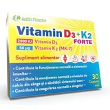 Vitamina D3 + K2 Forte, 30 cápsulas blandas, Justin Pharma