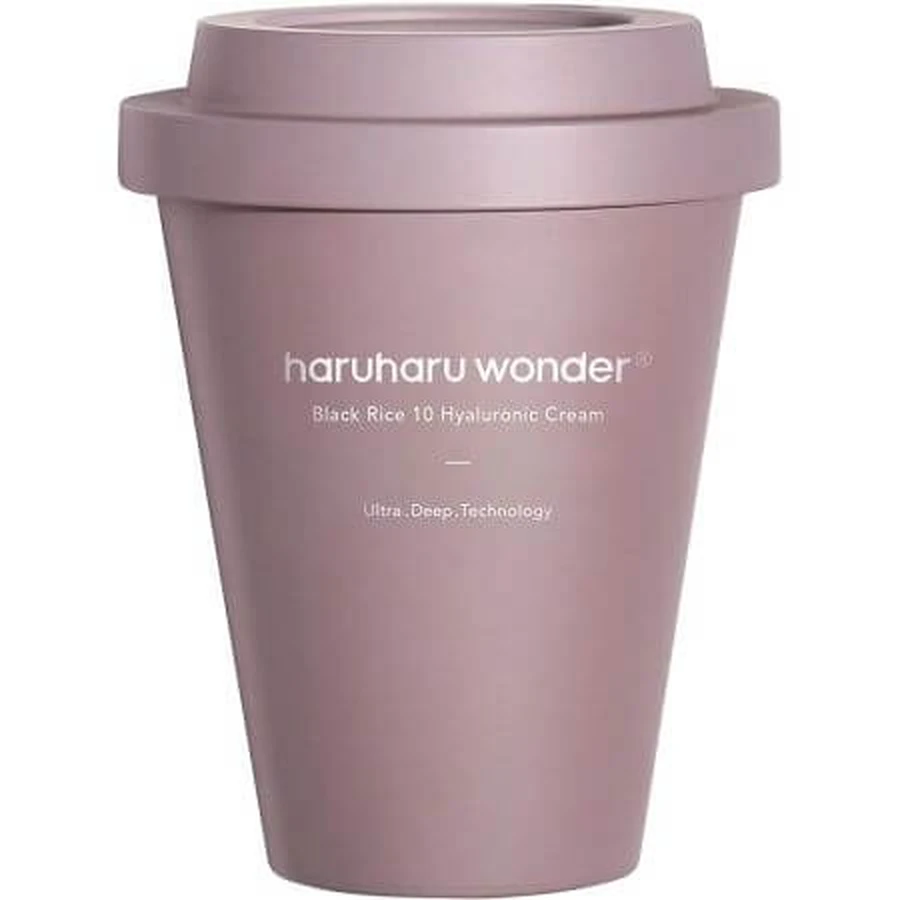 Crema facial hidratante con 10 tipos de ácido hialurónico Arroz Negro 10 Hialurónico, 90 gr, Haruharu Wonder