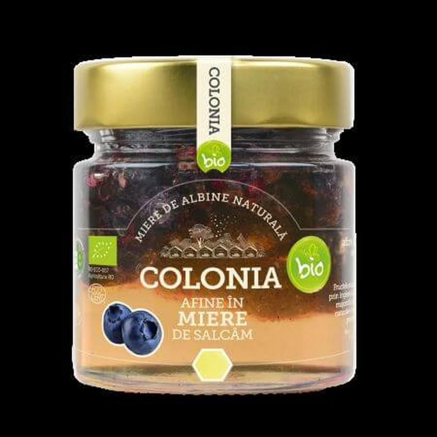 Bosbessen in biologische acaciahoning, 250g, Keulen