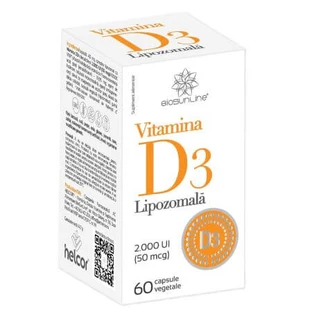 Liposomal Vitamin D3, 2000 IU, 60 vegetarian capsules, BioSunLine