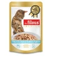 Nourriture humide pour chats avec du thon, du maquereau et du saumon en sauce, 80 g, Les Filous