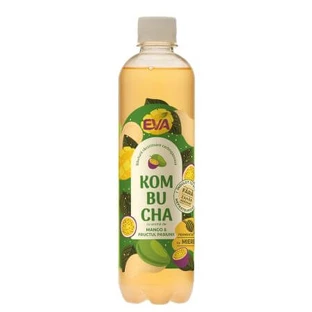 Mango and Passion Fruit Kombucha Flavored Drink, 500 ml, Eva