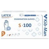 Weiße Einweg-Latexhandschuhe, Größe S, 100 Stück, Kid-Man