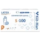 Wegwerp witte latex handschoenen, maat S, 100 stuks, Kid-Man
