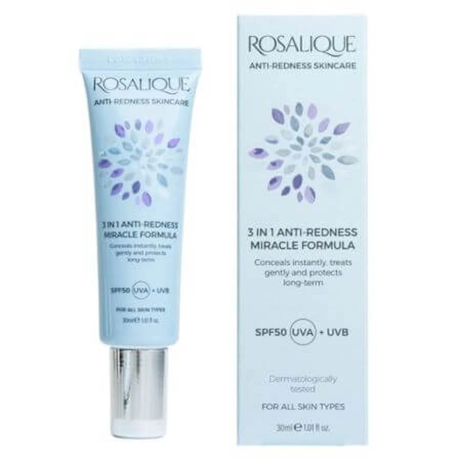 Rosalique Fondotinta antiarrossamento con SPF 50, 30 ml, Rosalique