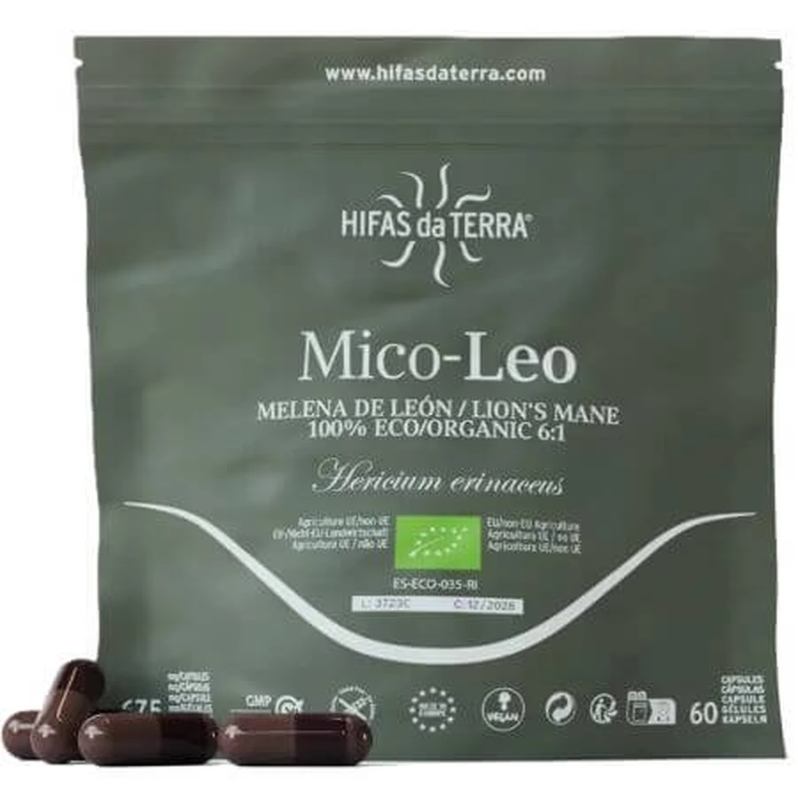 Lion's Mane Extract Mico Leo, 60 capsules, Hifas da Terra