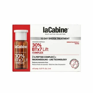 Gesichtsampullen mit Mikroneedling-Effekt und Komplex mit 7 Peptidarten BTx7 Lift Complex Multi-active, 10 Ampullen x 2 ml, La Cabine
