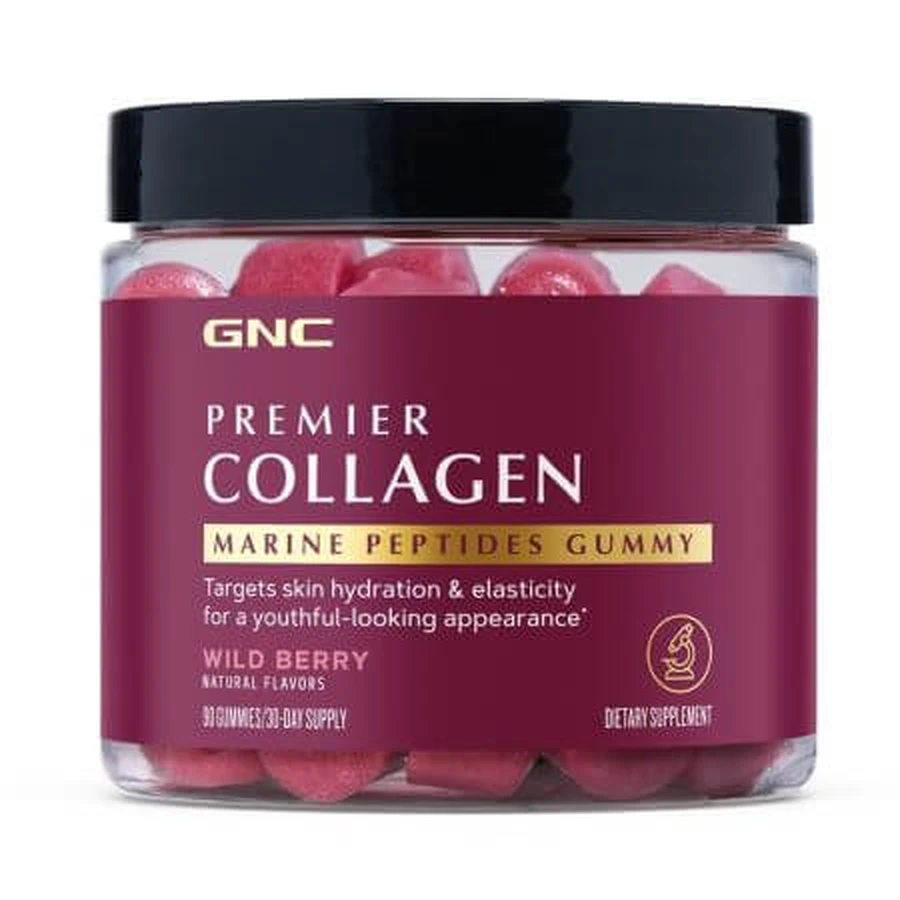 Jaleas con péptidos de colágeno marino para la piel y el cabello Premier Collagen, 90 unidades, GNC