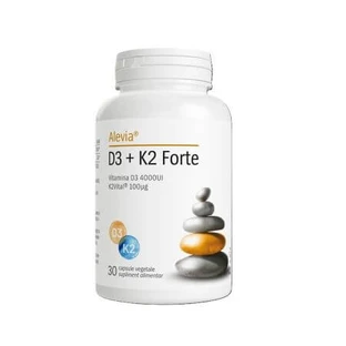 Vitamine D3 + K2 Forte, 30 plantaardige capsules, Alevia