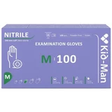 Lila Nitril-Einmalhandschuhe, Größe M, 100 Stück, Kid-Man