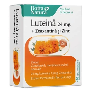 Lutein 24 mg + Zeaxanthin und Zink, 90 vegetarische Kapseln, Rotta Natura