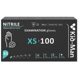 Ungepuderte Nitril-Einmalhandschuhe, schwarz, Größe XS, 100 Stück, Kid-Man