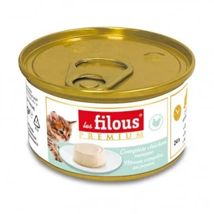 Comida húmeda para gatos con pollo Mousse Kitten, 85 g, Les Filous