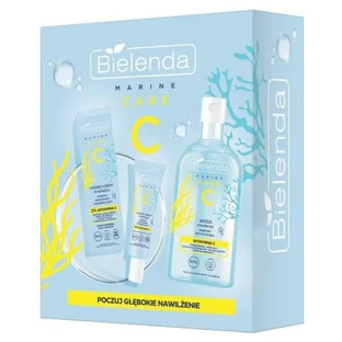 Intense vochtinbrengende en oplichtende crème, 50 ml + diepreinigend micellair water, 400 ml, Bielenda
