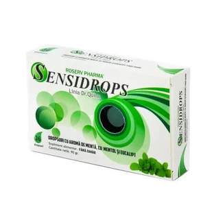 Sensidrops con sabor a mentol y eucalipto, sin azúcar, 36 pastillas, línea Dr.Quinn