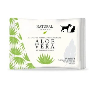 Toallitas húmedas con aloe vera, 35 unidades, Natural Derma Pet