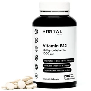 Vitamin B12, 200 vegan tablets, Hivital