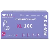 Lila Nitril-Einmalhandschuhe, Größe XL, 100 Stück, Kid-Man