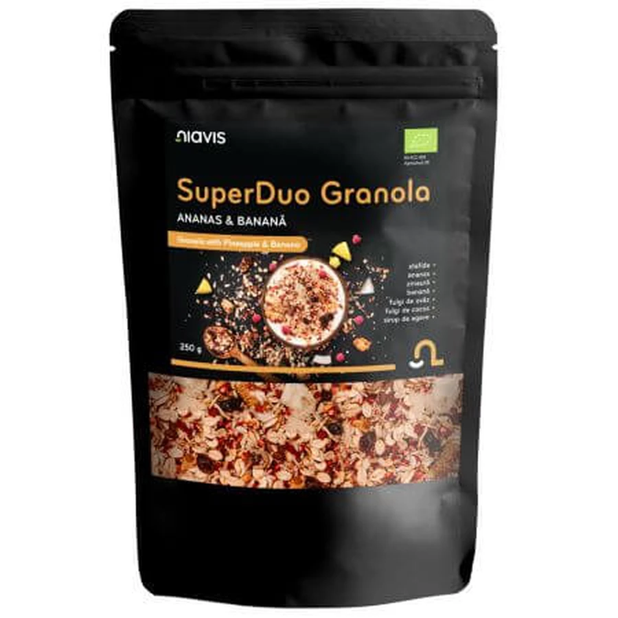 Super Duo granola ananas et banane, 250 g, Niavis